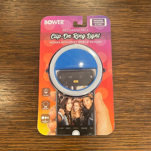 Clip on phone ring light blue - Picture 3 of 4